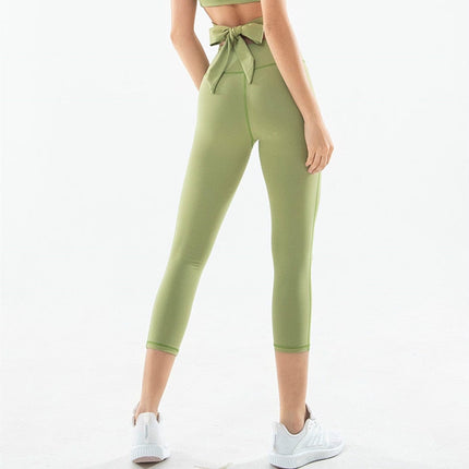 Anti-sweat High Waist Sport Workout Tight Women Plain Soft Nylon Yoga-4