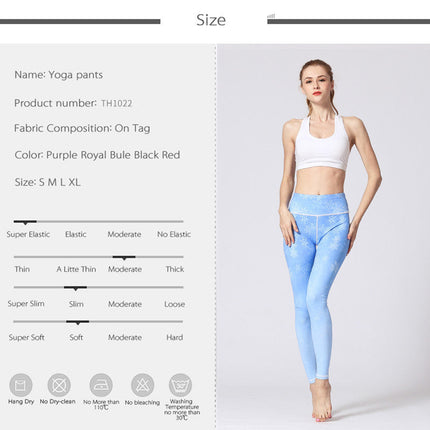 Sport Leggings Gym Elastic Romantic Printed Long Tights-2