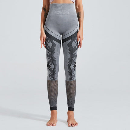 Stretchy Camo Sport Fitness Leggings Women High Waist Seamless Yoga Pants-4