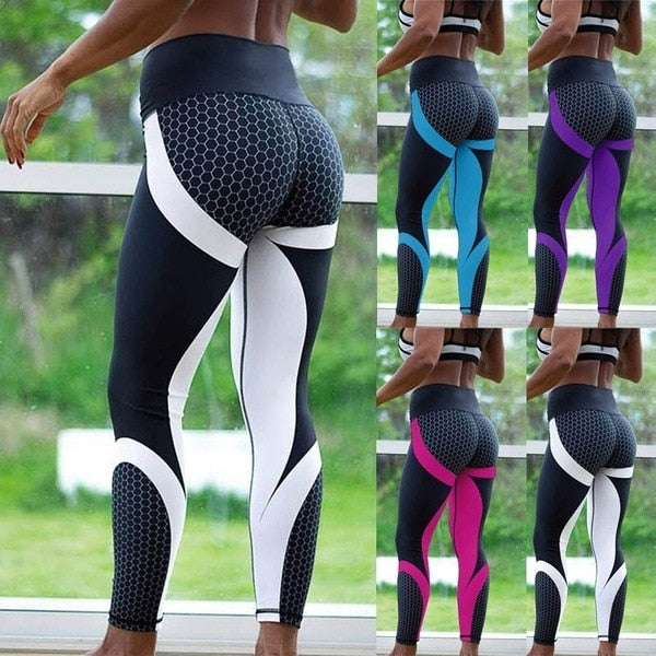 Printed Yoga Pants Women Push Up Professional Running Fitness Gym Sport Leggings Tight Trouser Pencil Leggins-1