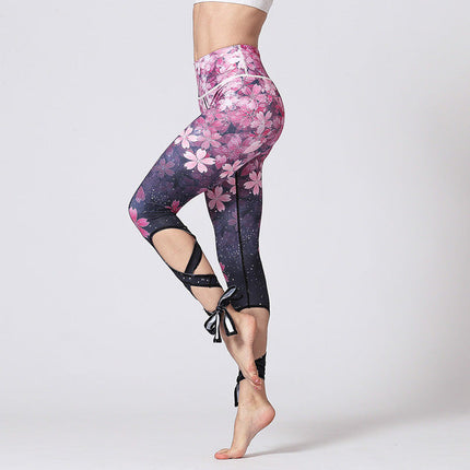 Sweet Flower Fitness Yoga Pants Sport Training Leggings Gym-0