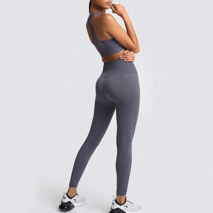 Seamless Gym Set Nylon Woman Sportswear 2 Piece Exercise Leggings Padded Sports Bras Women Fitness Wear Yoga Sets Sports Suits-14