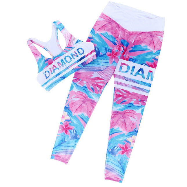 3d Printed Letter Yoga Set Running Sport Set Women Jogging Suits Fitness Clothing Sexy Women 2 Piece Workout Sets-1