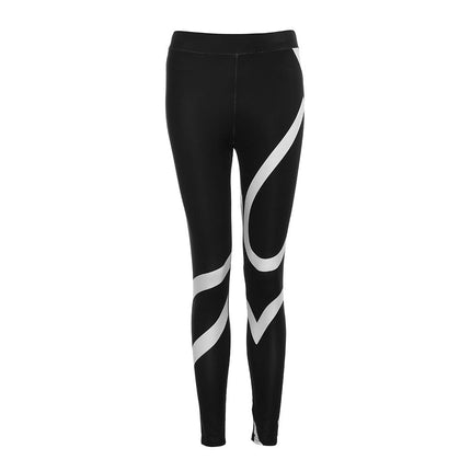 Leggings Sport Women Fitness Splice Skinny Workout Gym Leggings Fitness Sports Cropped Pants Stripped Athletic Gym Leggings #20-2