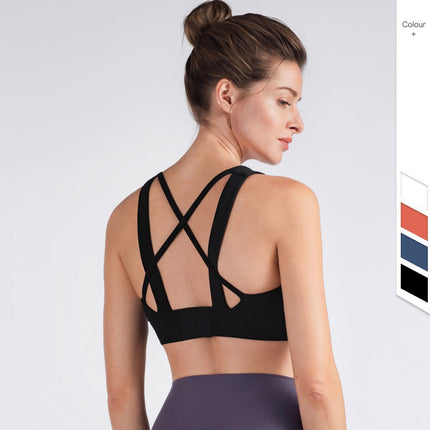 Nude Yoga Sports Underwear Female Flower Bud Chest Seamless Buckle Running Shock-Resistant Sports Brassiere-0