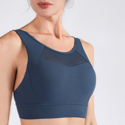 Nude Yoga Sports Underwear Female Flower Bud Chest Seamless Buckle Running Shock-Resistant Sports Brassiere-4
