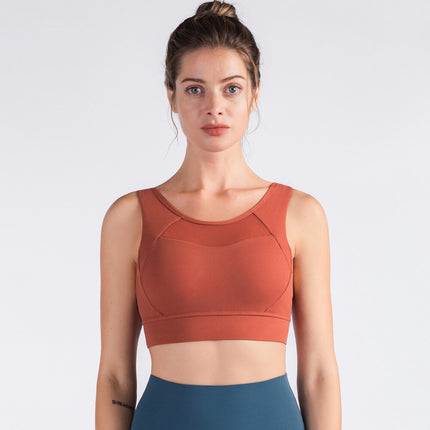 Nude Yoga Sports Underwear Female Flower Bud Chest Seamless Buckle Running Shock-Resistant Sports Brassiere-7