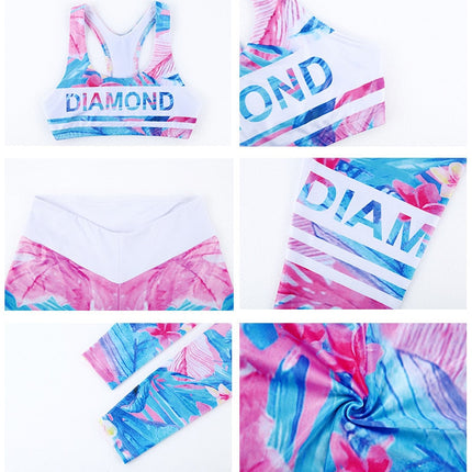 3d Printed Letter Yoga Set Running Sport Set Women Jogging Suits Fitness Clothing Sexy Women 2 Piece Workout Sets-2