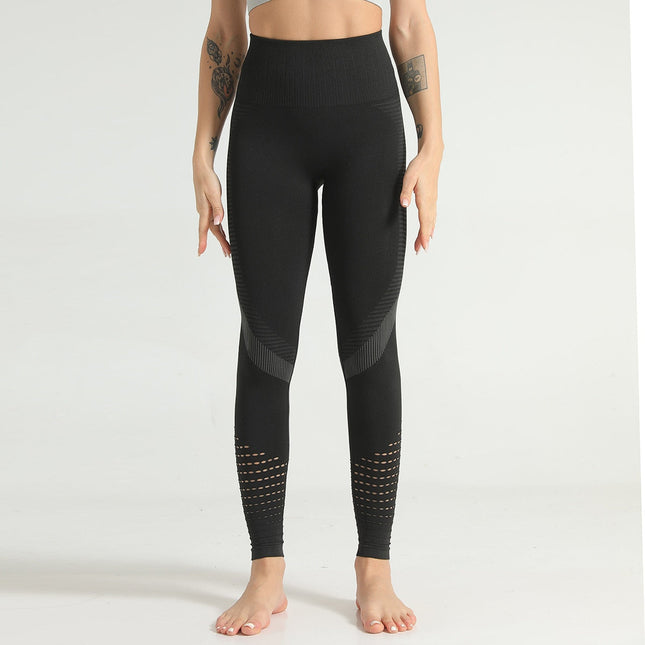Hollow Out Fitness Gym Leggings Women Seamless Energy Tights Workout Running Activewear Yoga Pants Sport Trainning Wear-1