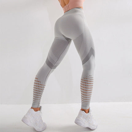 Hollow Out Fitness Gym Leggings Women Seamless Energy Tights Workout Running Activewear Yoga Pants Sport Trainning Wear-7