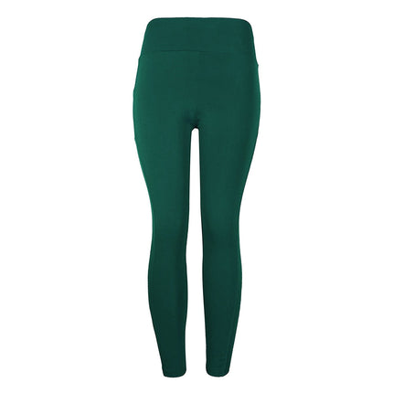 Solid Running Pants High Waist Fitness Yoga Pants With Pocket Tights Women Yoga Sport Trousers Training Workout leggings-3
