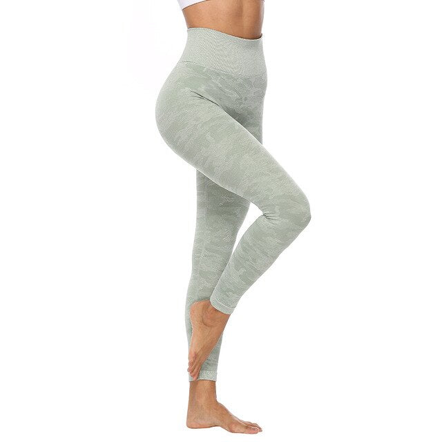 2PCS Camouflage Camo Yoga Set Sports Wear For Women Gym Fitness Clothing Booty Yoga Leggings + Sport Bra GYM Sport Suit Femme-5
