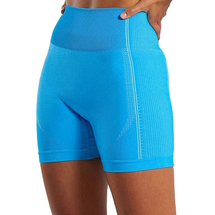 Seamless Yoga Shorts Women High Waist Fitness Workout Yoga Short Pants Push Up Hip High Elastic Sport Running Gym Shorts-5