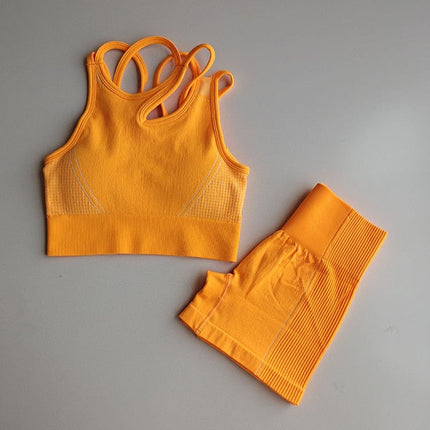 2pcs Seamless Yoga Sets Women Sport Wear-4