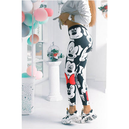 Women Minnie Mickey Yoga Gym Leggings Athletic Women Sport Clothing-3