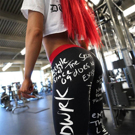 Women Slim Fitness High Waist Elastic Workout Leggings for Gym Sport Running Europe Size-2