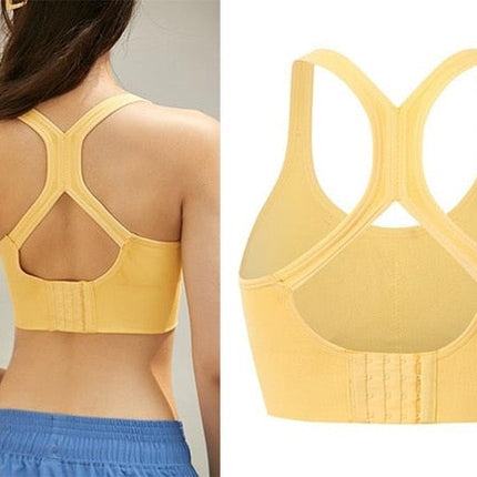 Sexy Sports Bra Solid Back Yoga Tank Top Women Fitness Dry Vest-1