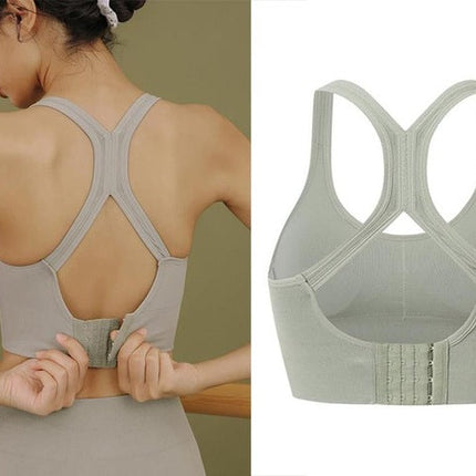 Sexy Sports Bra Solid Back Yoga Tank Top Women Fitness Dry Vest-4