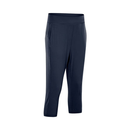 Leisure&Home Sport Fitness Yoga Capri Joggers Women High Waist Stretchy Workout Gym Cropped Pants with Pocket-4