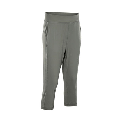 Leisure&Home Sport Fitness Yoga Capri Joggers Women High Waist Stretchy Workout Gym Cropped Pants with Pocket-1