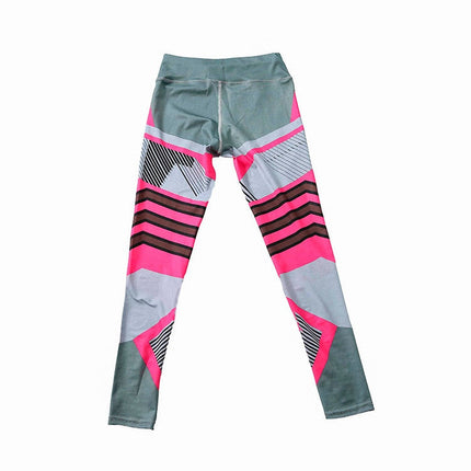 Leggings Sport Women Fitness Workout Push Up Patchwork Digital Print Thread Pants And Hips High Waist Thread Pants Leggings-7