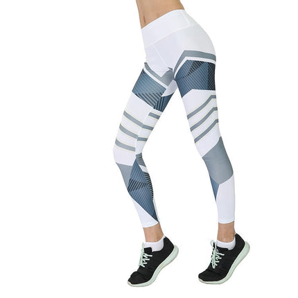 Leggings Sport Women Fitness Workout Push Up Patchwork Digital Print Thread Pants And Hips High Waist Thread Pants Leggings-4