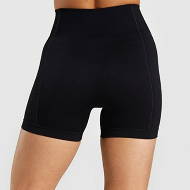 Seamless Yoga Shorts Women High Waist Fitness Workout Yoga Short Pants Push Up Hip High Elastic Sport Running Gym Shorts-1