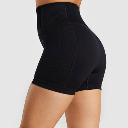 Seamless Yoga Shorts Women High Waist Fitness Workout Yoga Short Pants Push Up Hip High Elastic Sport Running Gym Shorts-2