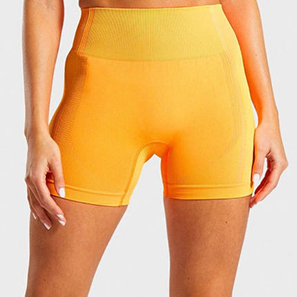 Seamless Yoga Shorts Women High Waist Fitness Workout Yoga Short Pants Push Up Hip High Elastic Sport Running Gym Shorts-4