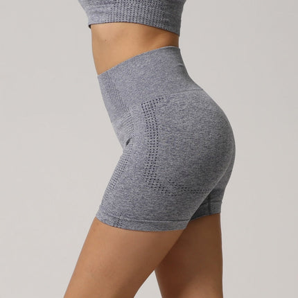 Seamless Women's Shorts Yoga Fitness High Waist Workout Shorts Sport Gym Leggings Slim Tummy Control Athletic Shorts-2