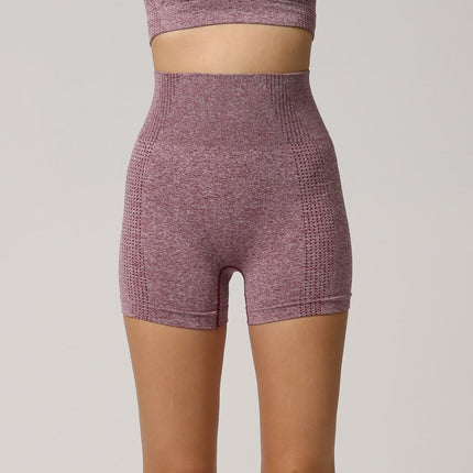 Seamless Women's Shorts Yoga Fitness High Waist Workout Shorts Sport Gym Leggings Slim Tummy Control Athletic Shorts-3