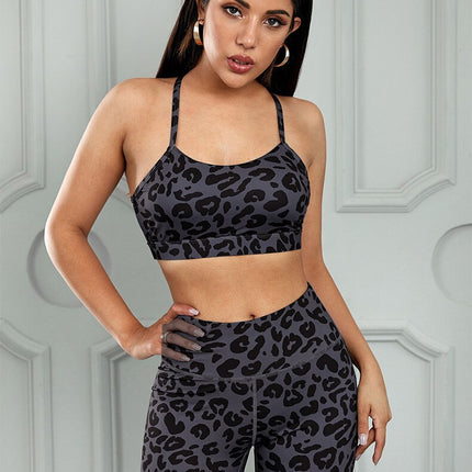 Seamless Leopard Yoga Sets Women Gym Clothes Bra Top And Leggings Shorts Sexy Fitness Sportswear Suit Running Workout Tracksuit-3