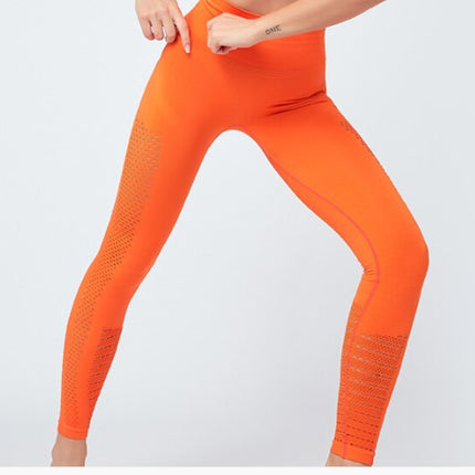 Seamless Solid Yoga Suit Women Gym Clothes Short Sleeve Crop Top Hollow Out Leggings Sport Tracksuit Fitness Workout Outdoor Set-3