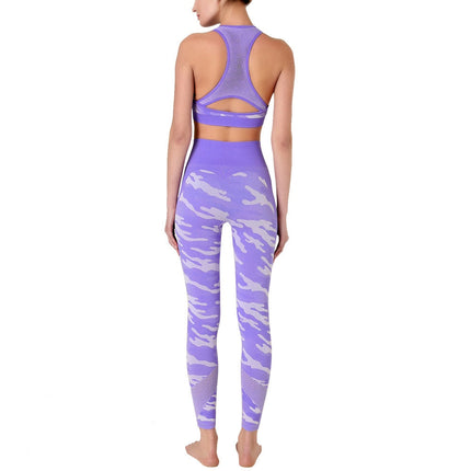 2PCS Camo Yoga Set Sports Wear For Women Gym Fitness Clothing Booty Yoga Leggings + Sport Bra GYM Sport Suit Femme 2020 New-2