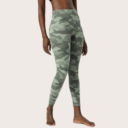 Four Ways Stretchy Yoga Pants Sport Gym Legging Women Naked Feel Exercise Fitness Workout Leggings 7/8 Length-3