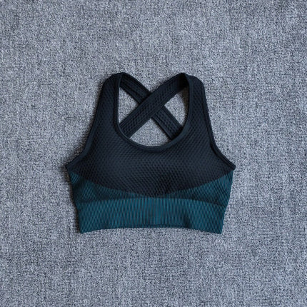 6 Colors Yoga Sport Bra Sexy Back Padded Cross Straps Top Shockproof Breathable Fitness Running Gym Vest Sports Top-7