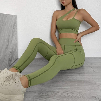 Sportwear Women Yoga Sets Fitness Wear 2peice Suits High Waist Legging Top Bra Gym Running Clothing Outfit Sport Suit-7