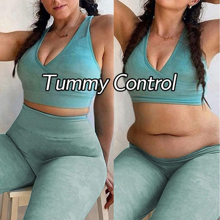Yoga Sets 2 Piece Sport Outfits Workout Clothes Gym Sportswear Sports Bras Yoga Pants Fitness Seamless Leggings Running Suits-2