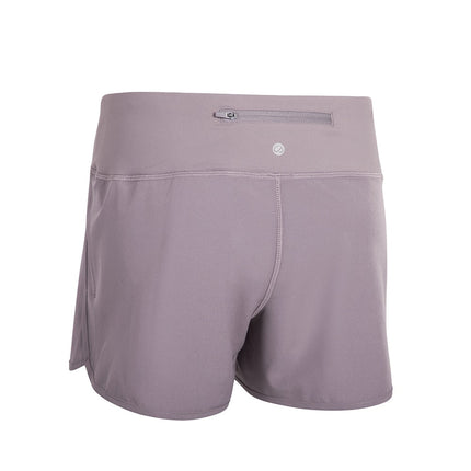 Women's Quick-Dry Workout Running Athletic Sports Shorts with Zip Pocket - 4 Inches-0