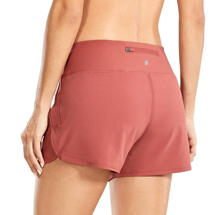 Women's Quick-Dry Workout Running Athletic Sports Shorts with Zip Pocket - 4 Inches-7