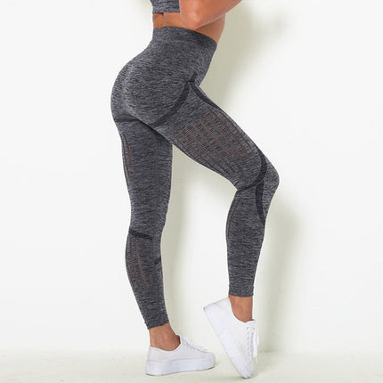 Booty Enhancing Yoga Pants Hollow Out Gym Sport Leggings High Waist Fitness Tights Workout Running Sweatpants Jogging Trousers-6