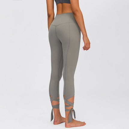 JUST A TIE Naked Feel Yoga Dancer Capri Pants Women 4-way Stretch Sport Cropped Tights Legging with Inner Pocket 21"-4