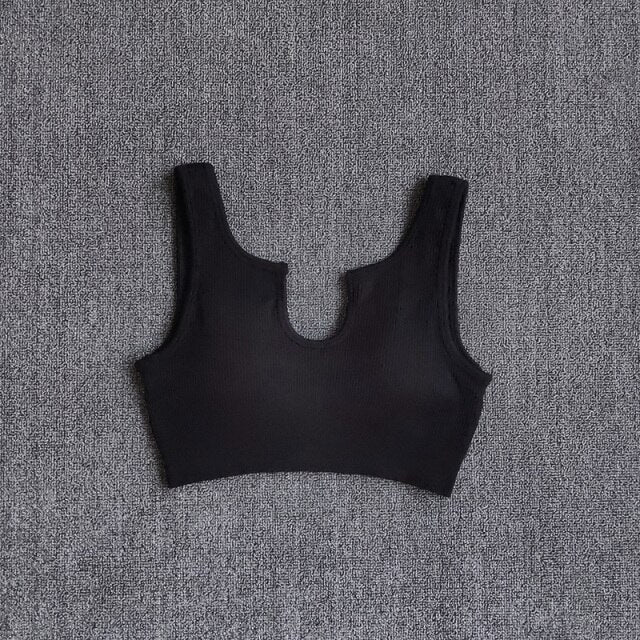 Seamless Sport Bra Women's Lingerie Fitness Yoga Running Vest Underwear Padded Crop Tops Underwear Push Up Gym Top Bras-3