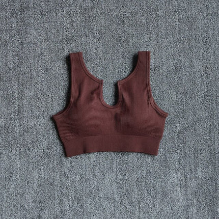 Seamless Sport Bra Women's Lingerie Fitness Yoga Running Vest Underwear Padded Crop Tops Underwear Push Up Gym Top Bras-8