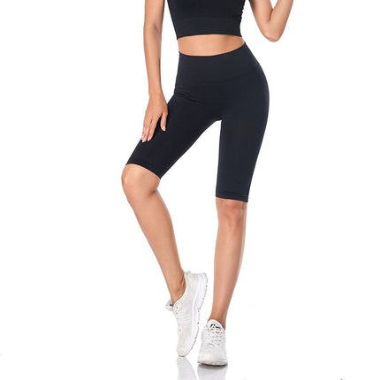 Seamless Fitness Women Yoga Shorts High Waist Workout Shorts Hip Push Up Yoga Running Shorts Sport Gym Leggings-3