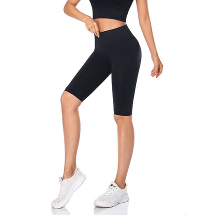 Seamless Fitness Women Yoga Shorts High Waist Workout Shorts Hip Push Up Yoga Running Shorts Sport Gym Leggings-4