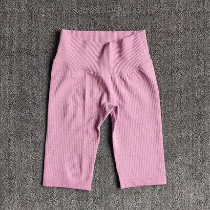 Seamless Fitness Women Yoga Shorts High Waist Workout Shorts Hip Push Up Yoga Running Shorts Sport Gym Leggings-12