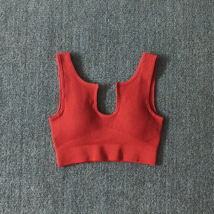 Seamless Sport Bra Women's Lingerie Fitness Yoga Running Vest Underwear Padded Crop Tops Underwear Push Up Gym Top Bras-10