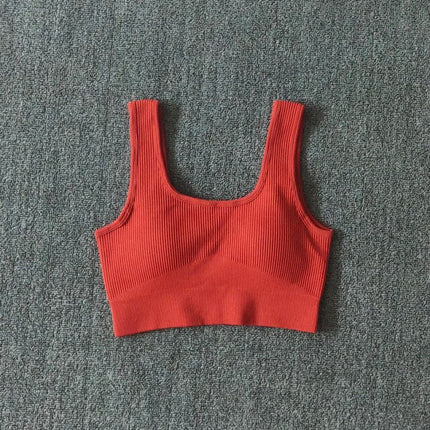 Seamless Sport Bra Women's Lingerie Fitness Yoga Running Vest Underwear Padded Crop Tops Underwear Push Up Gym Top Bras-6