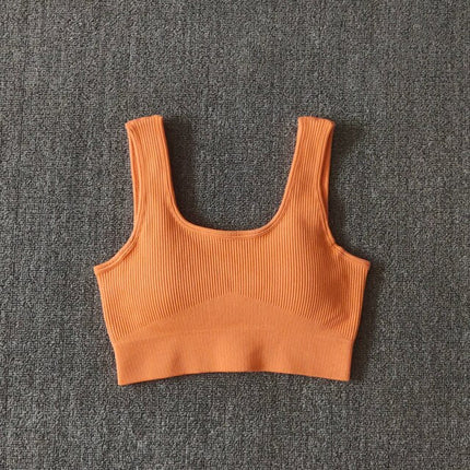 Seamless Sport Bra Women's Lingerie Fitness Yoga Running Vest Underwear Padded Crop Tops Underwear Push Up Gym Top Bras-9
